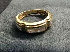MEN’S 14K YELLOW GOLD NATURAL DIAMOND WEDDING BAND