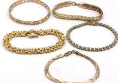 Vintage 925 sterling silver group lot of 5 bracelets