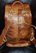 21" Brown Leather Backpack
