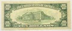 $10 1934A  North Africa Emergency Issue Silver Certificate