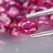 Collectors 4.95ct violet red Ruby set -Untreated!!!
