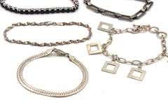 Vintage 925 sterling silver group lot of 5 bracelets