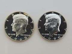 1969 S & 1970 S Proof Silver Kennedy Half Dollars