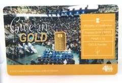 1 Gram Charity gift card karat bar