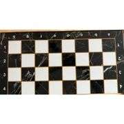Egyptian Chess Set with Marbled Foldable Board