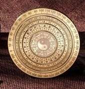 Feng Shui Compass Rotating Good Luck and Divination Brass