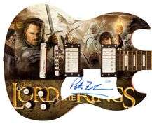 Peter Jackson Autographed Custom Graphics LOTR Movie Photo Guitar ACOA