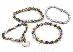 Group lot of 4 vintage 925 sterling silver bracelets