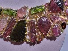Mid-Century Style Diamond and Multicolor Tourmaline Necklace