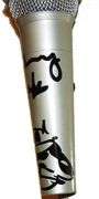 AC/DC Angus Young Signed Facsimile Microphone Plus Sketch