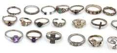 Group lot of Vintage 925 sterling silver rings