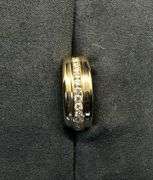 MEN’S 14K YELLOW GOLD NATURAL DIAMOND WEDDING BAND