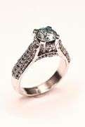 Sparkling 2.55 Ct Ice White Lab Simulated Diamond Ring