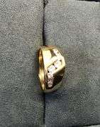 MEN’S 14K YELLOW GOLD NATURAL DIAMOND WEDDING BAND