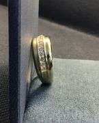 MEN’S 14K YELLOW GOLD NATURAL DIAMOND WEDDING BAND