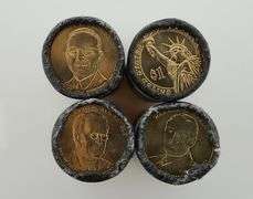 Lot Of 4 Philadelphia Presidential Dollar Rolls, See Description