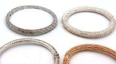 Group lot of 4 Vintage 925 sterling silver bangles