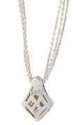 0.45ctw Pink Sapphires and 0.40ctw Diamond Pendant Necklace in 18K