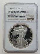 1988 S American Silver Eagle, NGC Proof 69 Ultra Cameo