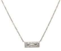 New Gabriel & Co. 0.27ctw Baguette and Round Diamond Rectangle Pendant Necklace