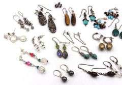 Group lot of 925 sterling silver earrings