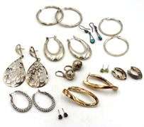 Group lot of Vintage 925 sterling silver earrings