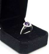 18kt White gold amethyst and diamond ring