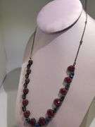 Stunning Ruby, Kyanite, and Diamond Necklace