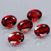 Premium 7.32ct oval cut cherry red Garnet set
