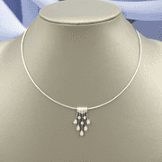 Romantic 18kt White Gold Diamond Waterfall Necklace