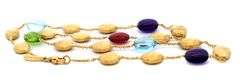 Marco Bicego Mixed Gemstone Station Necklace in 18K