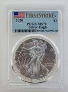 2020 American Silver Eagle First Strike, PCGS MS70