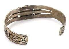 Group lot of 3 Vintage 925 sterling silver cuff bangles