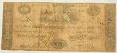 $3 State of Conn Merchants Bank May 2 1825 Note.