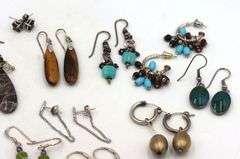 Group lot of 925 sterling silver earrings