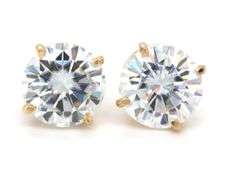 14kt Yellow gold 4.88ctw Moissanite Equivalent to 5.50ctw diamonds