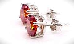 Hot Cherry Red 4 Ctw Fire Moissanite Earrings