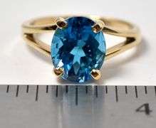 Brilliant Topaz Ring in 14K Yellow Gold