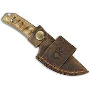 Full Tang Drop Point Knife Ram Horn Handle
