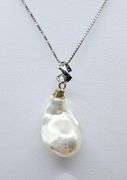 Natural Rare Certified South Pacific Maliku Islands Pearl Pendant With Solid Silver Chain