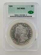 1886 Morgan Silver Dollar, CAC MS63