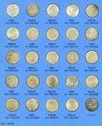 Album of 39 Silver Roosevelt Dimes: 1946-1962-D