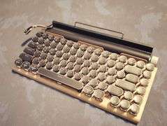 Wireless Keyboard Retro Typewriter Style