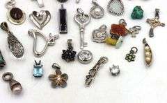 Group lot of vintage 925 sterling silver pendants