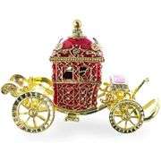 Coronation Coach Jewelry Trinket Box with Crystals
