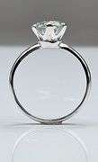 Ladies 14 Kt White Gold Plate Sparkling 3 Ct Ice White Lab Simulated Diamond  Ring