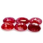 Heavy 10.90ct oval cut Ruby set