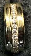 MEN’S 14K YELLOW GOLD NATURAL DIAMOND WEDDING BAND