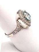 Dazzling 2.3 Ct Ice Blue Lab Simulated Diamond Ring