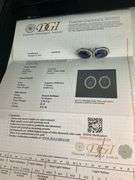 CERTIFIED 18K WHITE GOLD DIAMOND AND SAPPHIRE RING AND EARRING SET